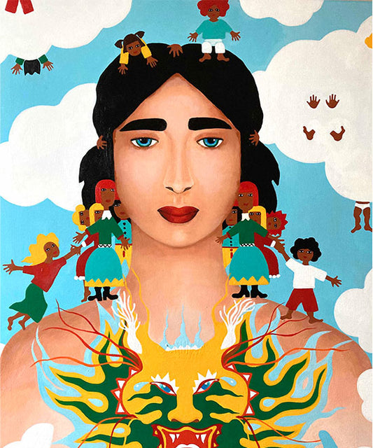 Karin Zeiner Salzmann - Dragon's Head and Children's Group - Rudolf Leeb Gallery